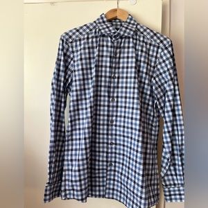 Ermenegildo Zegna traveler men’s plaid shirt, long sleeve button-down